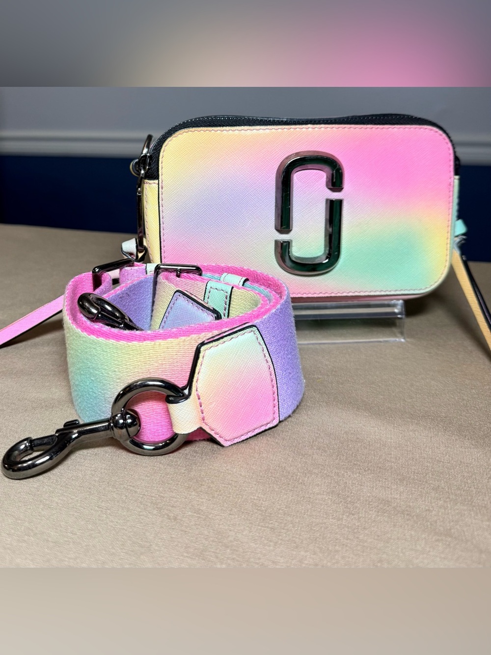 Marc Jacobs Snapshot Crossbody in Pink, Yellow, Mint, Lavender | Rare Colorway - Picture 8 of 11